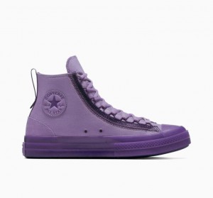 Purple Converse Chuck Taylor All Star CX Exp2 Women's High Tops | NZ EBFUJ5137