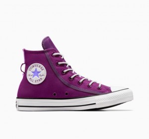 Purple Converse Chuck Taylor All Star Utility Twist Women's High Tops | NZ YVTNF2184