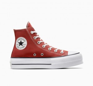 Red Converse Chuck Taylor All Star Lift Women's Platform Sneakers | NZ GNBFM1278