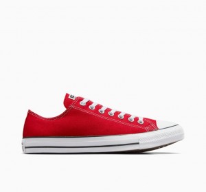 Red Converse Chuck Taylor All Star Men's Low Tops | NZ RCUQV3419