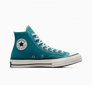 Turquoise Converse Chuck 70 Canvas Men's High Tops | NZ YKEDG6024