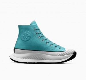 Turquoise Converse Chuck Taylor 70 At-cx Leather Women's High Tops | NZ GMVHJ3845