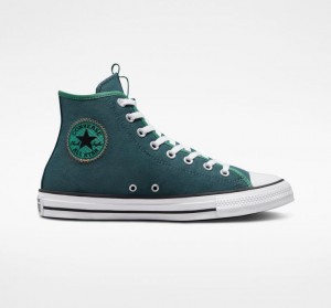 Turquoise Converse Chuck Taylor All Star Earth Tones Women's High Tops | NZ PDHNQ1607