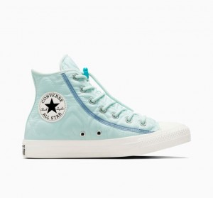 Turquoise Converse Chuck Taylor All Star Quilted Women's High Tops | NZ YOEUQ2598