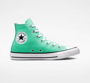 Turquoise Converse Chuck Taylor All Star Seasonal Color Women's High Tops | NZ WVKZF3920