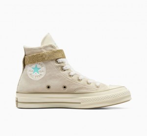 White Converse Chuck 70 Cat Inspired Men's High Tops | NZ GAUSL5906