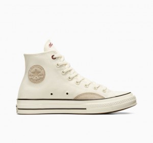 White Converse Chuck 70 Mixed Materials Women's High Tops | NZ EALXF7302