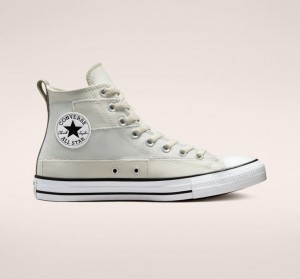 White Converse Chuck Taylor All Star Desert Patchwork Men's High Tops | NZ RVJYZ4316