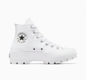 White Converse Chuck Taylor All Star Lugged Women's High Tops | NZ SVBQI3621