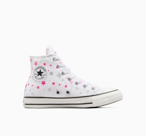 White Converse Chuck Taylor All Star Sparkle Kids' High Tops | NZ KHEIL2561