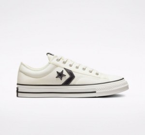 White Converse Star Player 76 Men's Low Tops | NZ UATCI2185