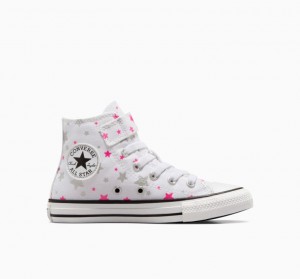 White / Multicolor Converse Chuck Taylor All Star Easy On Sparkle Kids' High Tops | NZ TGKIV2301