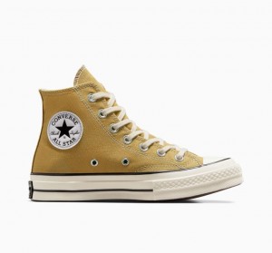 Yellow Converse Chuck 70 Canvas Men's High Tops | NZ JFYAL6534