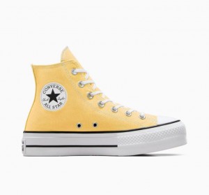 Yellow Converse Chuck Taylor All Star Lift Women's Platform Sneakers | NZ QGUPL2178