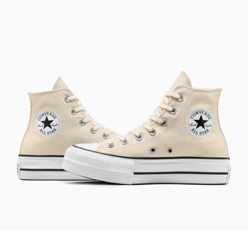 Beige Converse Chuck Taylor All Star Lift Women's Platform Sneakers | NZ HJVYR9421