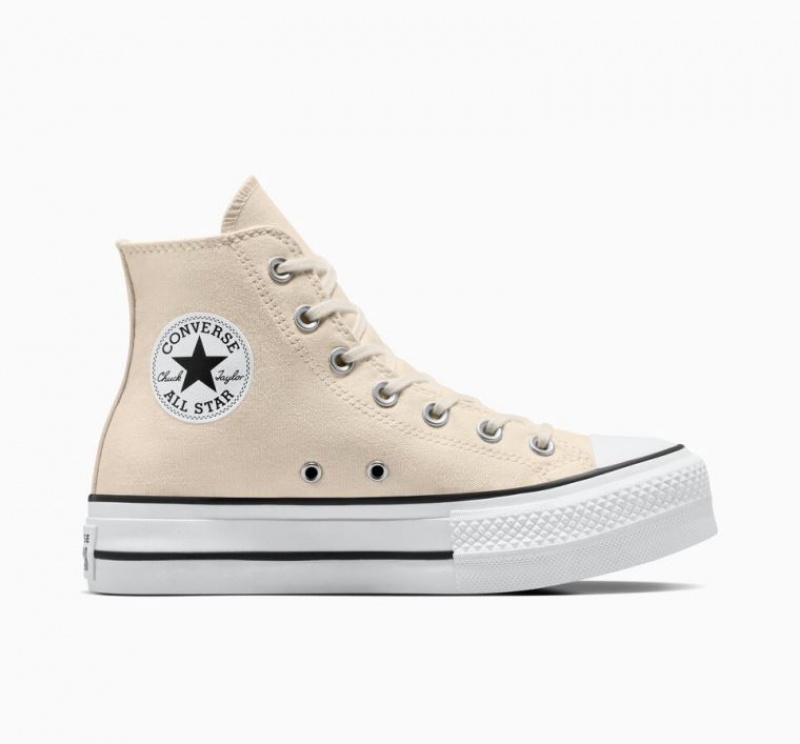 Beige Converse Chuck Taylor All Star Lift Women\'s Platform Sneakers | NZ HJVYR9421