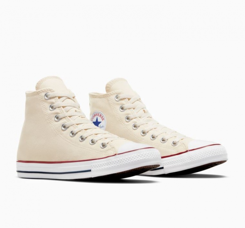 Beige Converse Chuck Taylor All Star Men's High Tops | NZ MUCVH5204