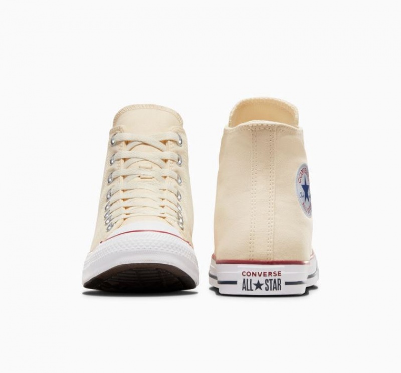 Beige Converse Chuck Taylor All Star Men's High Tops | NZ MUCVH5204