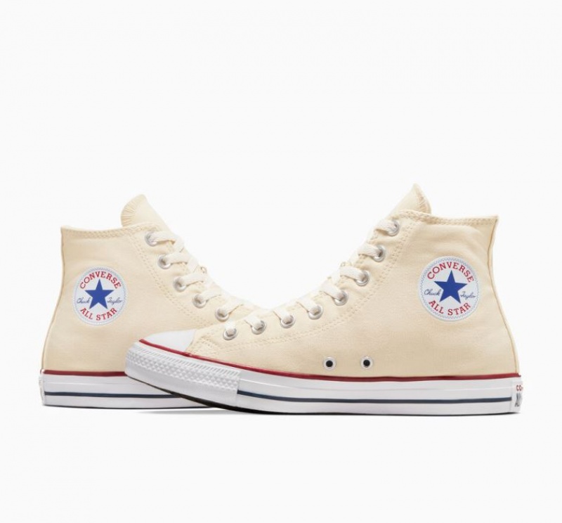 Beige Converse Chuck Taylor All Star Men's High Tops | NZ MUCVH5204