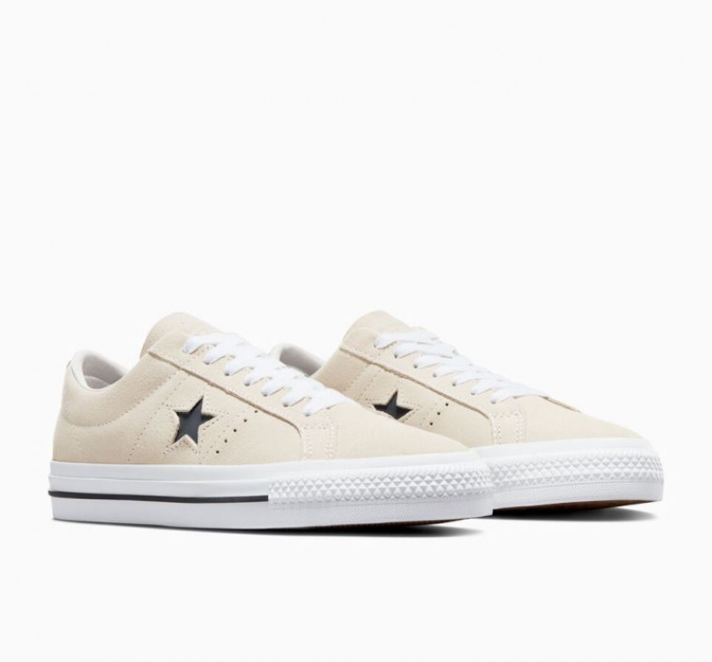 Beige Converse Cons One Star Pro Men's Skate Shoes | NZ KYELD1598