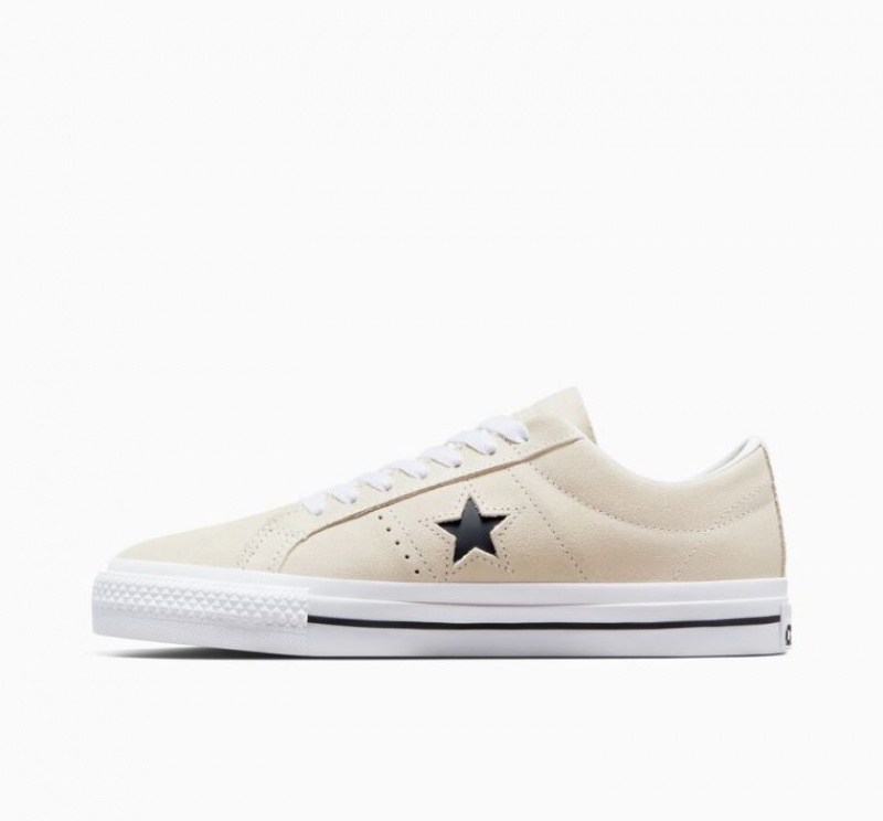 Beige Converse Cons One Star Pro Women's Skate Shoes | NZ PLZMH7932