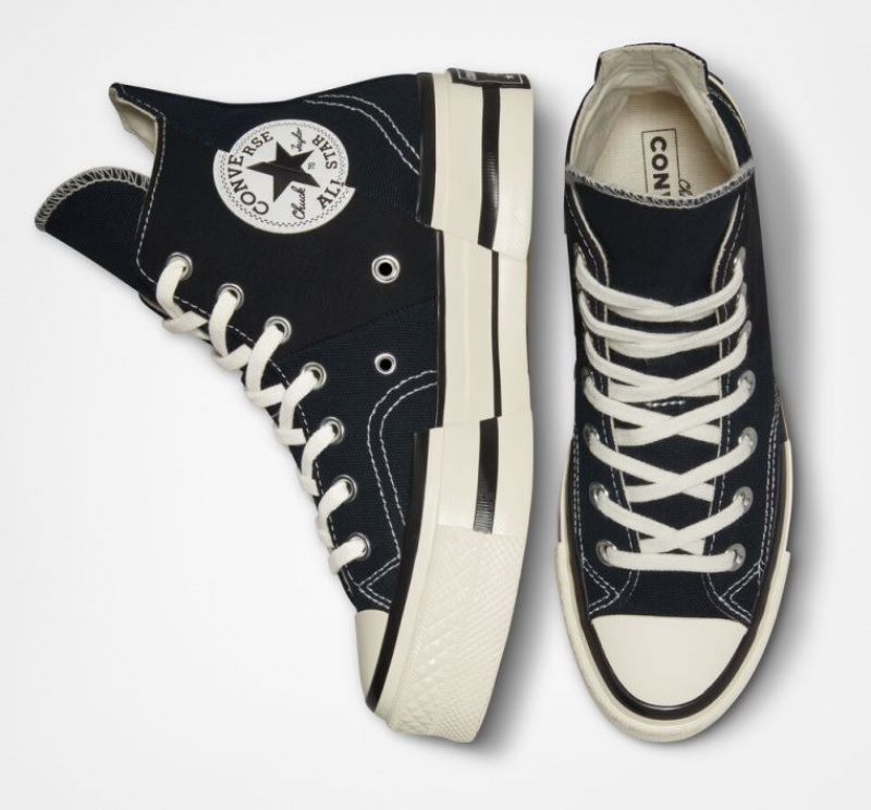 Black Converse Chuck 70 Plus Women's High Tops | NZ AQJZX2193