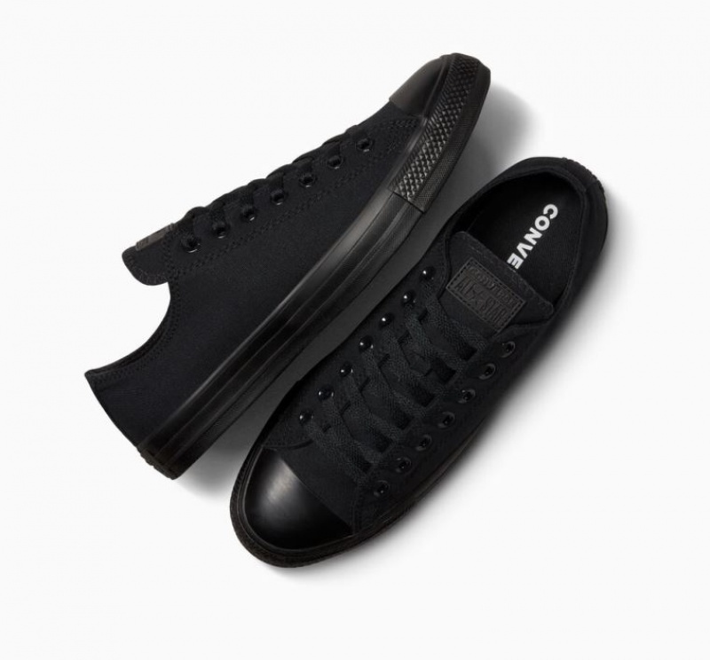 Black Converse Chuck Taylor All Star Classic Men's Low Tops | NZ HZMAU9421