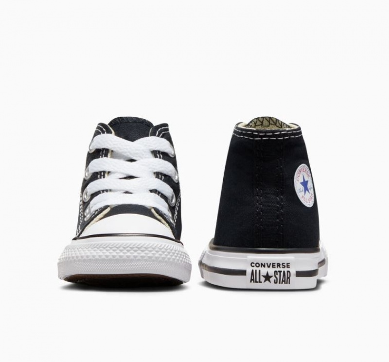 Black Converse Chuck Taylor All Star Kids' High Tops | NZ KJLAO0627