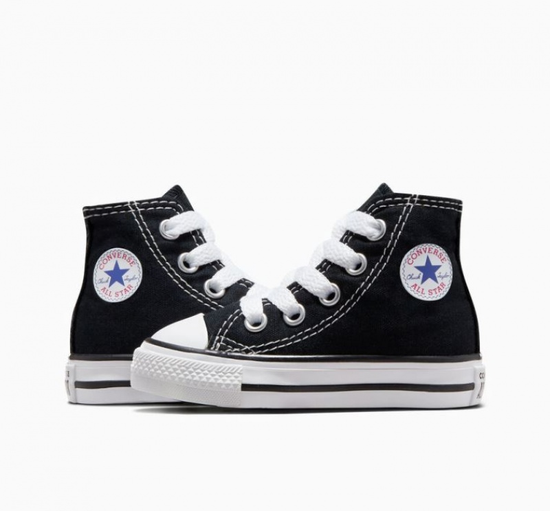 Black Converse Chuck Taylor All Star Kids' High Tops | NZ KJLAO0627