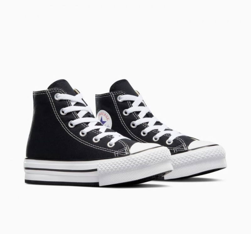 Black Converse Chuck Taylor All Star Lift Kids' Platform Sneakers | NZ OECIB0537