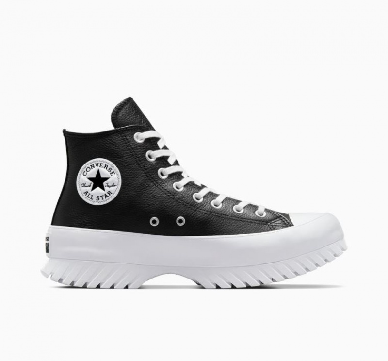 Black Converse Chuck Taylor All Star Lugged 2.0 Leather Women\'s High Tops | NZ OZENI3240