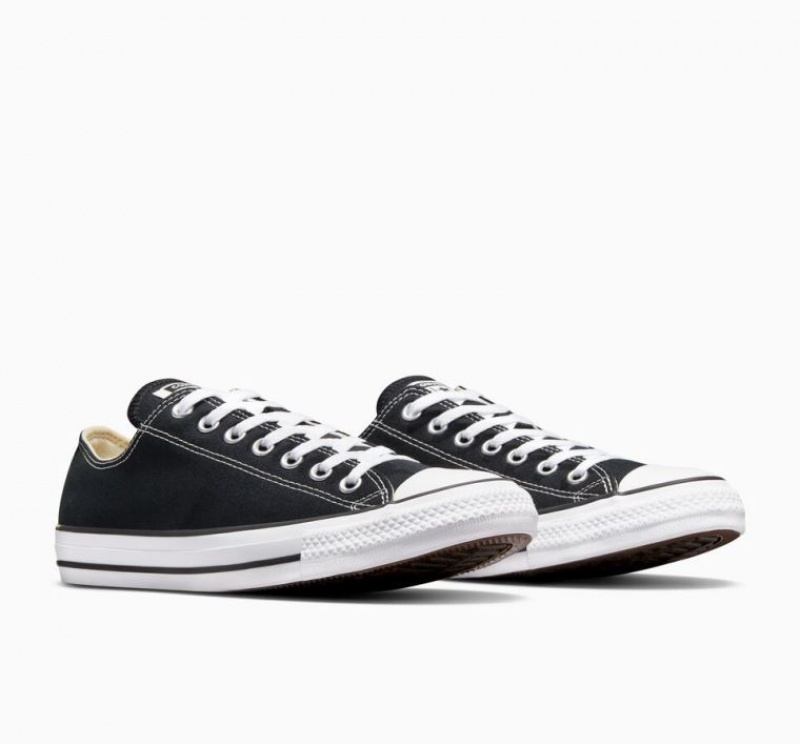 Black Converse Chuck Taylor All Star Men's Low Tops | NZ JRYFE8364