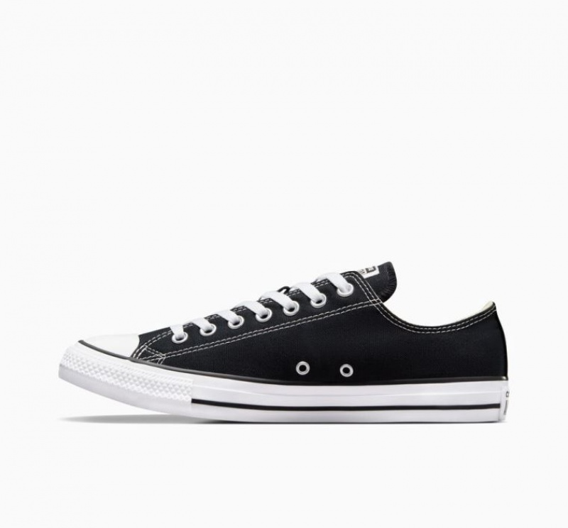 Black Converse Chuck Taylor All Star Men's Low Tops | NZ JRYFE8364