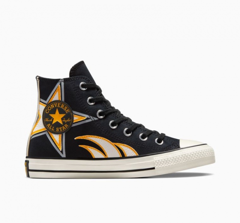 Black Converse Chuck Taylor All Star Moto Women\'s High Tops | NZ BDTAW4578