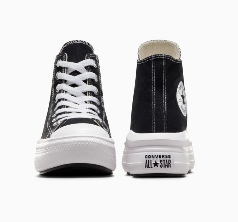 Black Converse Chuck Taylor All Star Move Women's Platform Sneakers | NZ NASDE4708