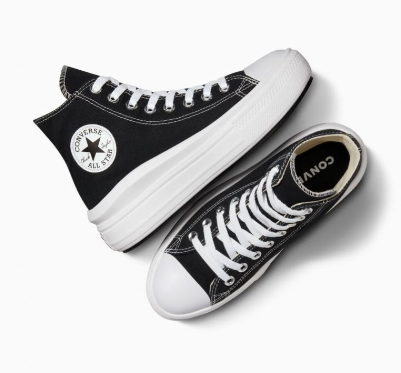 Black Converse Chuck Taylor All Star Move Women's Platform Sneakers | NZ NASDE4708