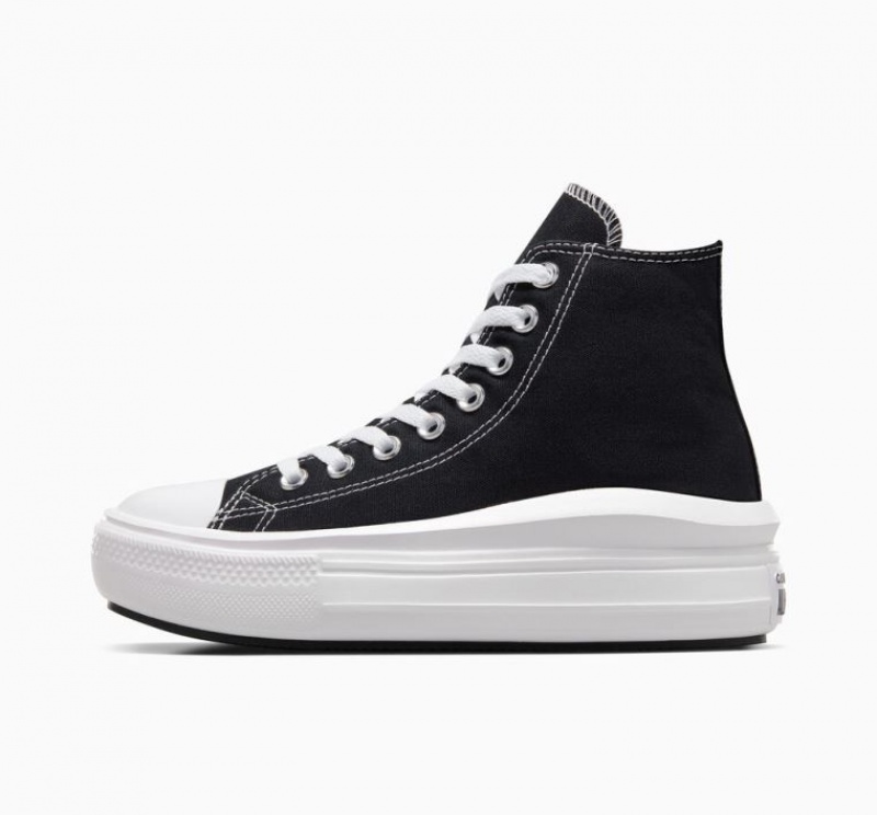 Black Converse Chuck Taylor All Star Move Women's Platform Sneakers | NZ NASDE4708