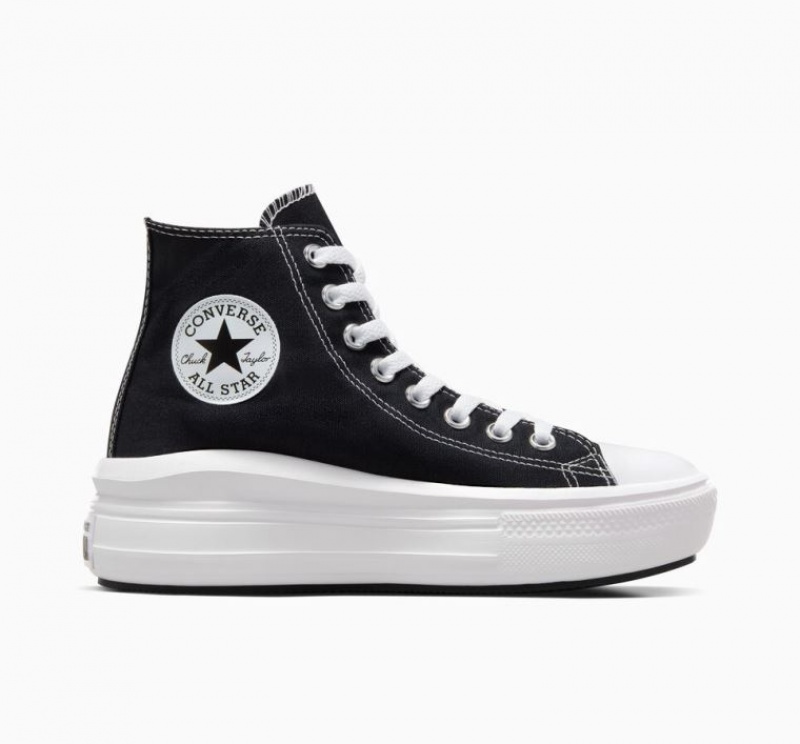 Black Converse Chuck Taylor All Star Move Women\'s Platform Sneakers | NZ NASDE4708