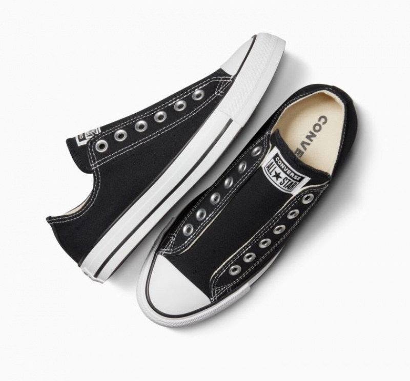 Black Converse Chuck Taylor All Star Slip Men's Low Tops | NZ QMEUF8421