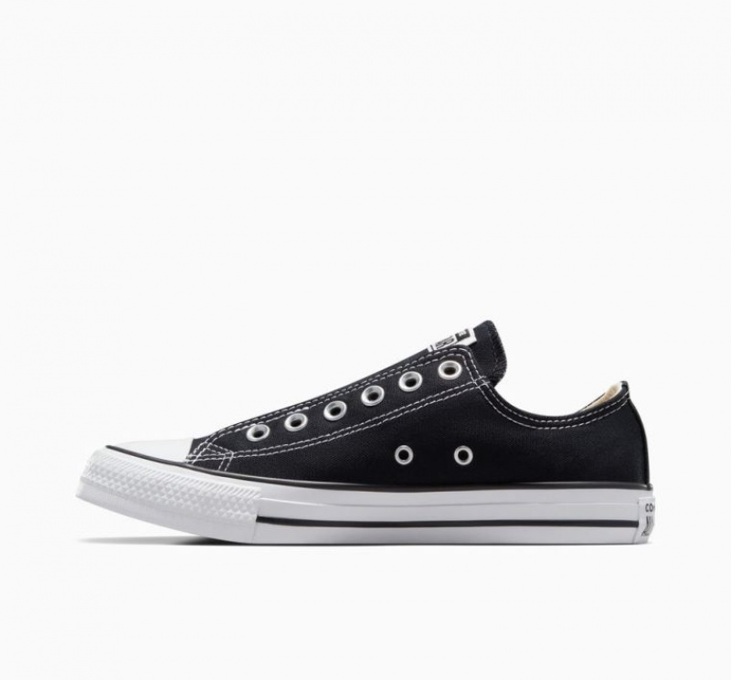 Black Converse Chuck Taylor All Star Slip Men's Low Tops | NZ QMEUF8421