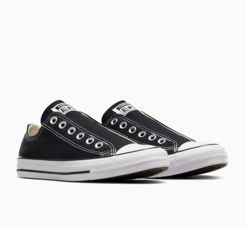 Black Converse Chuck Taylor All Star Slip Women's Low Tops | NZ WXNHA0714