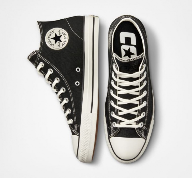 Black Converse Cons Chuck Taylor All Star Pro Women's Skate Shoes | NZ QMZFV3967