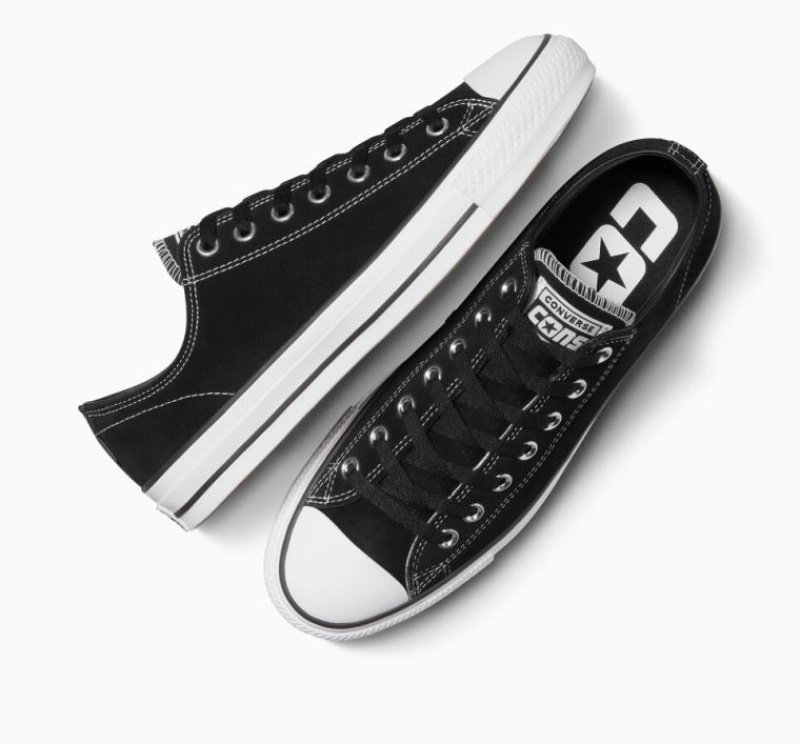 Black Converse Cons Chuck Taylor All Star Pro Suede Women's Skate Shoes | NZ JNHOR5240