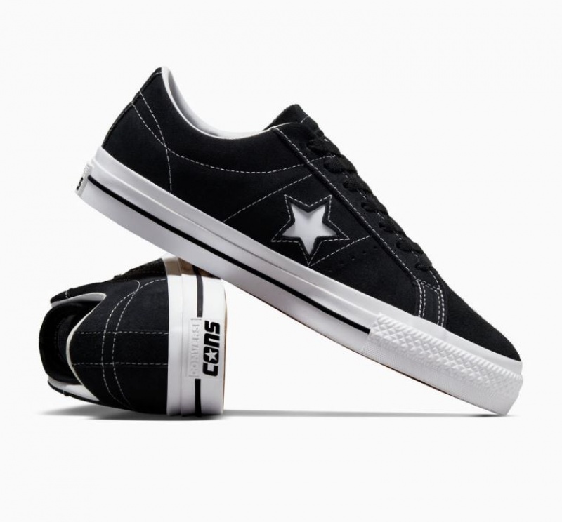 Black Converse Cons One Star Pro Women's Skate Shoes | NZ ZIPTM1073