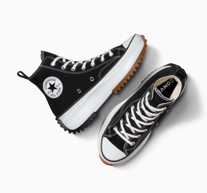 Black Converse Run Star Hike Women's Platform Sneakers | NZ AFNMK2813