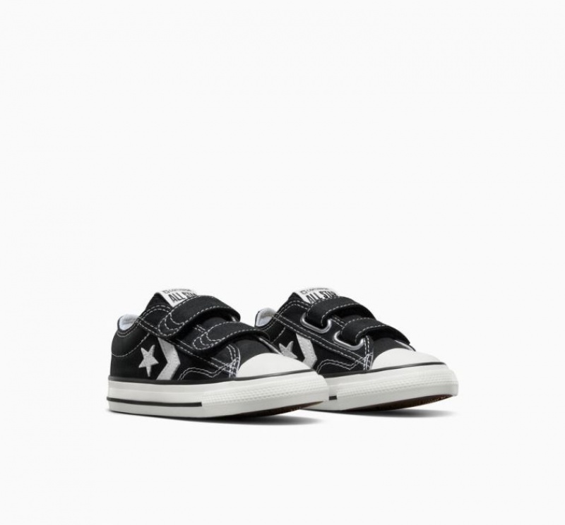 Black Converse Star Player 76 Easy-on Kids' Low Tops | NZ XMREF8936