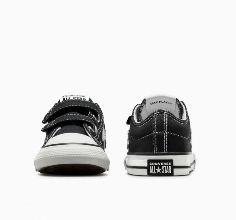 Black Converse Star Player 76 Easy-on Kids' Low Tops | NZ XMREF8936