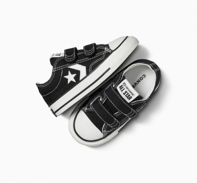 Black Converse Star Player 76 Easy-on Kids' Low Tops | NZ XMREF8936