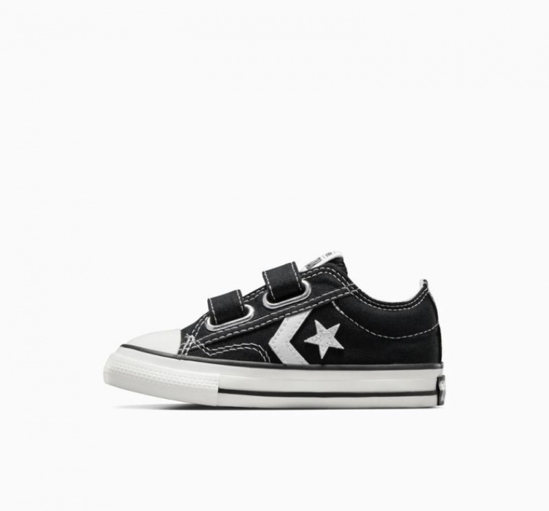 Black Converse Star Player 76 Easy-on Kids' Low Tops | NZ XMREF8936