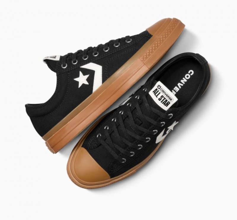 Black Converse Star Player 76 Men's Low Tops | NZ SCOFL5093